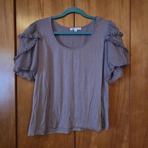 DR2 Women's Ruffled Sleeve Blouse In Lilac